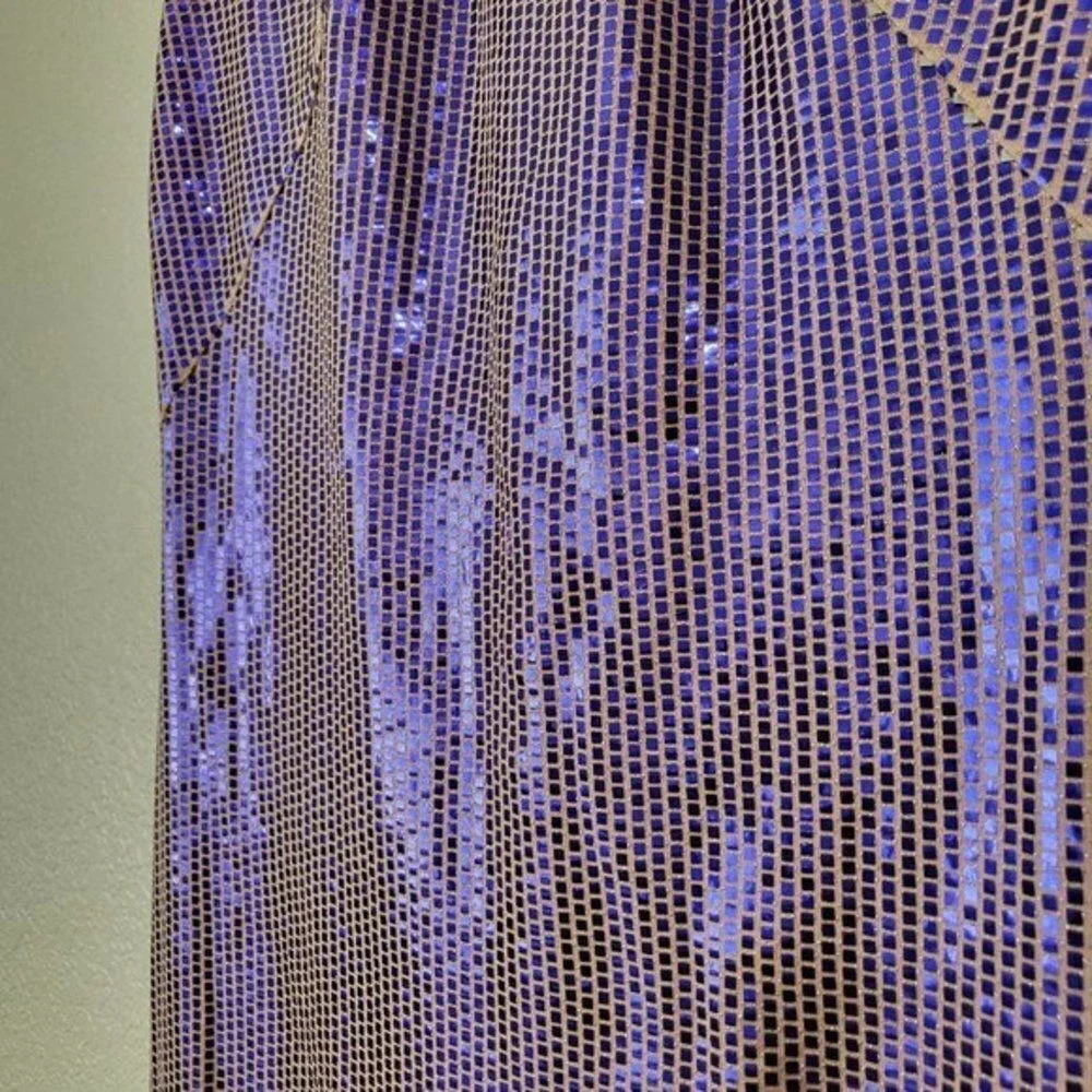 SHO‎ by Tadashi Shoji Cap Sleeves Sequin Women's Mini Dress in Purple Sz XXS
